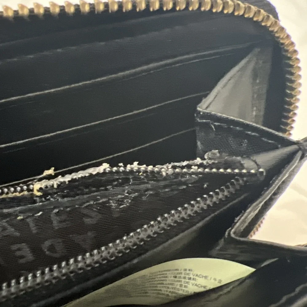 Kate Spade New York Wallet‎ Chester Street Neda Pebbled Zip Leather Black FAIR